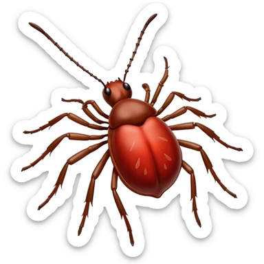 A blood sucking tick sticker