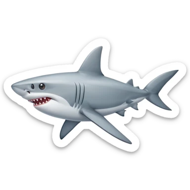 shark wearing shoes on fins sticker