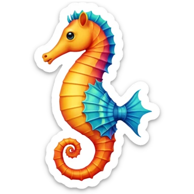 Pls make for me an emoji : seahorse sticker