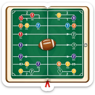 amercian football playbook  sticker