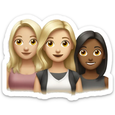Three female friends one polish one german one filipino sticker