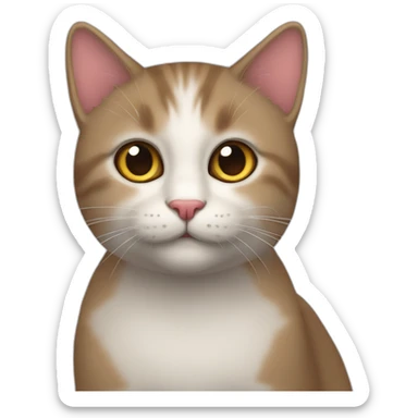 Gato Tierra y corazones sticker