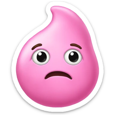 Pink poop emoji sticker