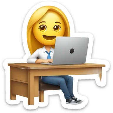 Person sitting in a desk with an open laptop that has written “efarmermac.com” on the open cover and besides the laptop a thick book labeled “SSG 77pgs” on the spine and a phone. sticker