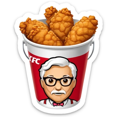 KFC fried chicken bucket sticker