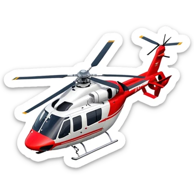 Rescue Helicopter - Airbus H145 (Model Year: 2021) (Iconic colour: Red with white) sticker