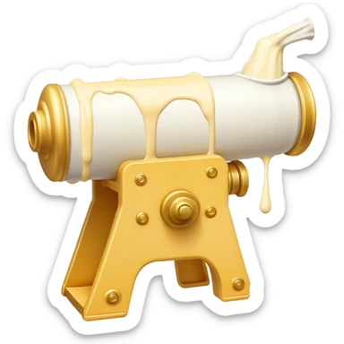 Cannon that shoots mayonnaise. It should have some mayonnaise dripping out of the front sticker