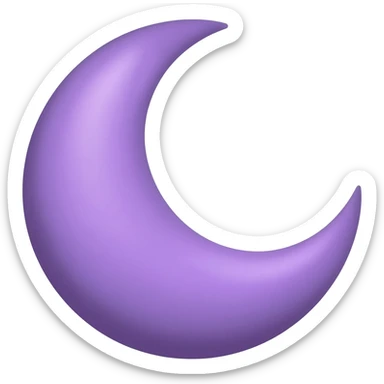 purple half moon sticker