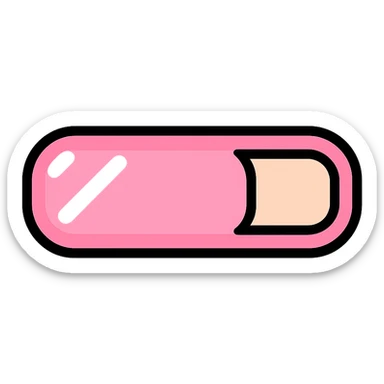baby pink loading bar, glossy effect, minimal, no text sticker