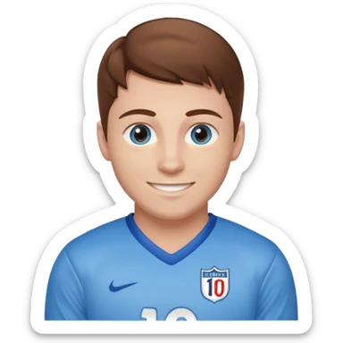 Super Bowl patriots football player number 10 brown hair pale blue eyes sticker