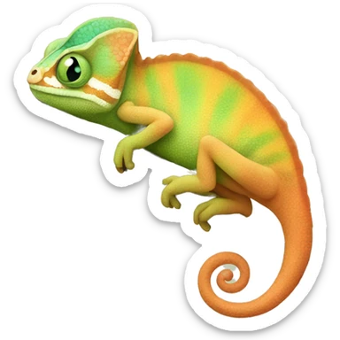 cute simple chameleon sticker