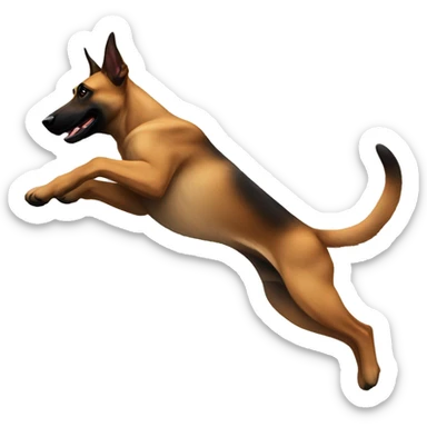 malinois jumping sticker