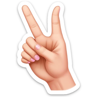 pinky finger like if your putting up the middle finger but its your pinky sticker