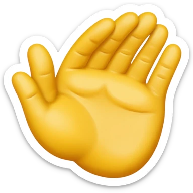 Butt emoji with hand imprint sticker