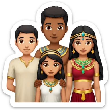 5 bestfriends, 1 Egyptian man, 1 indian girl 1 persian girl 1 moroccan boy 1 black boy sticker