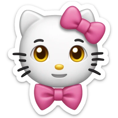 Hello kitty with bow sticker