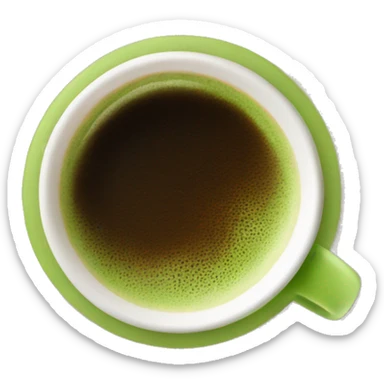 matcha latte mixed with a shot of espresso sticker