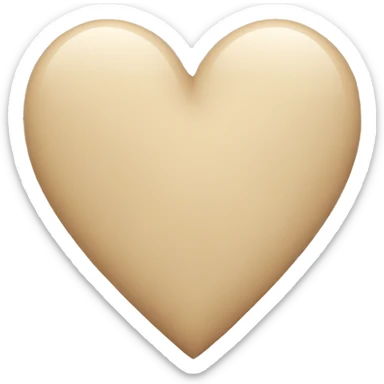 Beige heart sticker