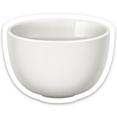 Empty white bowl sticker