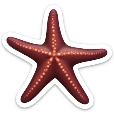maroon starfish sticker