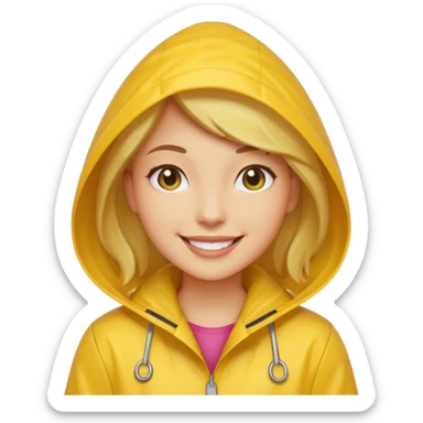 Raincoat Pedestrian woman sticker