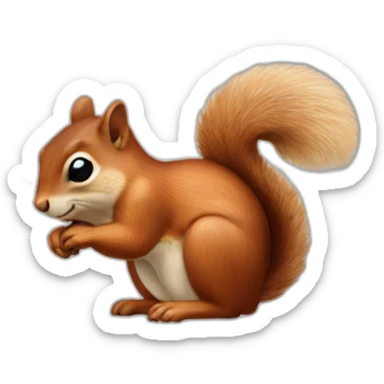 A squirrel that looks like this emoji 🥹 sticker