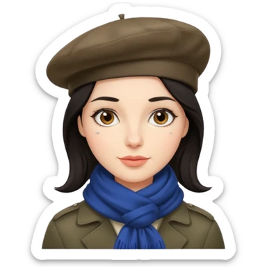 Urban French woman  sticker