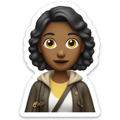 woman with coach bag sticker