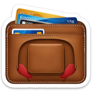 wallet credit card sticker