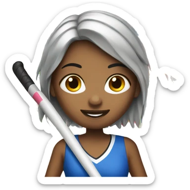 Field hockey girl sticker