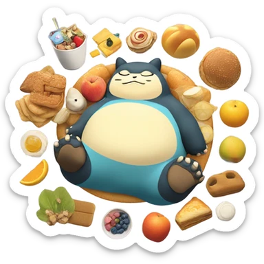 Snorlax with food sticker