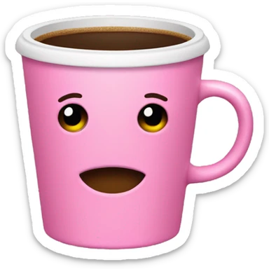 Pink coffee cup  sticker