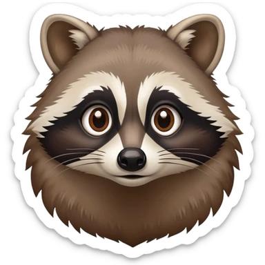 Raccoon with a learning disability  sticker