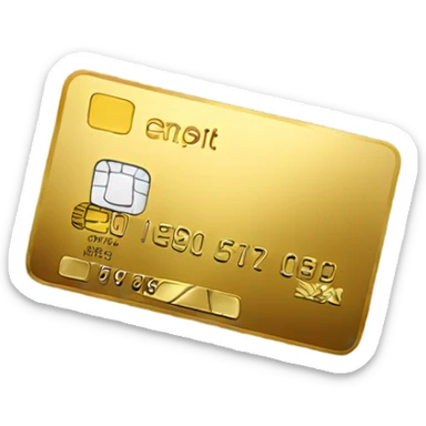 golden credit card sticker