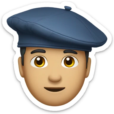 french beret alone sticker