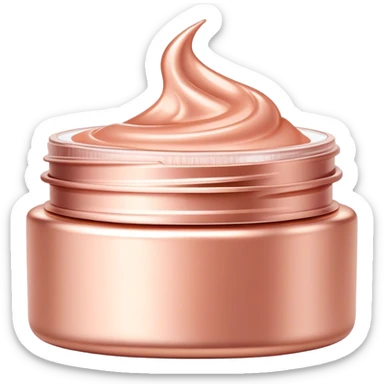 Rose gold face cream sticker