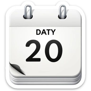 white date calendar with number 29 sticker