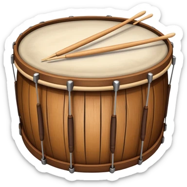 Traditional drum with sticks used to wake people up at dawn sticker
