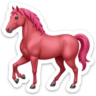 pinkred horse sticker