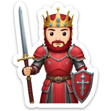 War old King – crimson armor + sword sticker