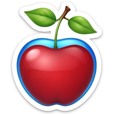 Une  cerise bleu  ios 8 sticker