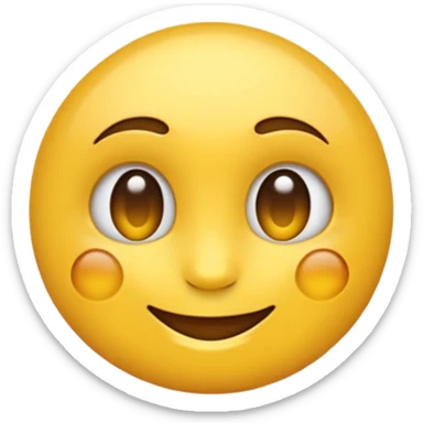 Emoji rond et jaune qui regarde à gauche de lui  sticker