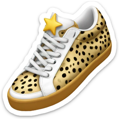 Golden goose cheetah star sneaker sticker