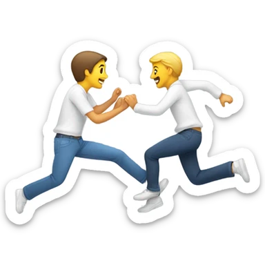 Giving an encouraging kick in the fanny sticker