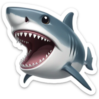 Hybrid shark human shark shark grinning sticker