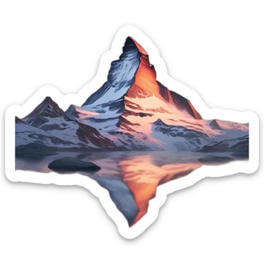 matterhorn sunset sticker