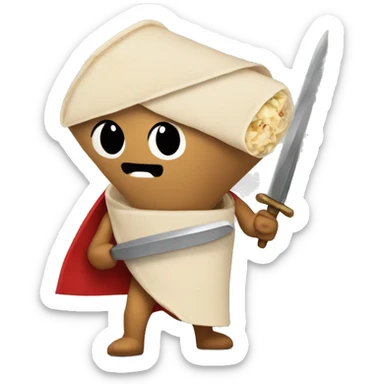 Burritos with swords sticker