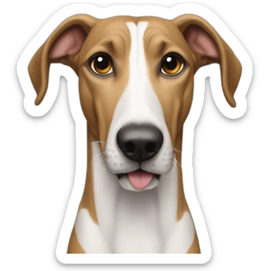 Eki es un perro mestizo Martin mezcla de galgo y pastor sticker