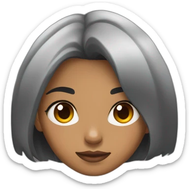 black girl, brown eyes, short black hair with red bull can sticker