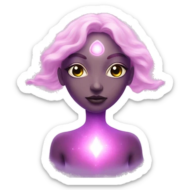 Pleiadian woman female third eye pink sticker